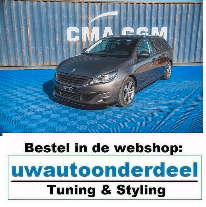 Maxton Spoiler Lip Splitter Voor Peugeot 308 MK2 Facelift St, Auto diversen, Tuning en Styling, Verzenden