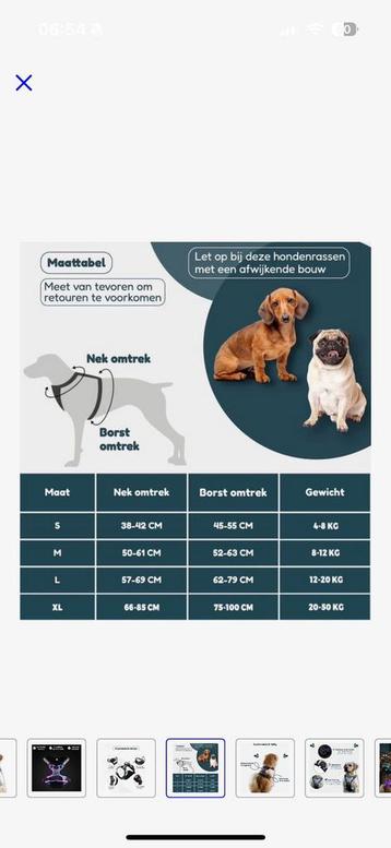 Harnas hond M + L beschikbaar voor biedingen