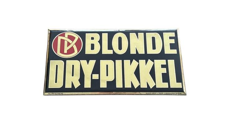 1927 Reclamebord Blonde Dry-pikkel bier, Verzamelen, Merken en Reclamevoorwerpen, Zo goed als nieuw, Reclamebord, Ophalen of Verzenden