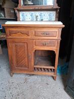 Eiken meubel met porseleinen wasbak, Antiek en Kunst, Ophalen