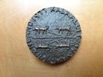 Bronzen penning NUNAAT KALAALLIT Groenland 1977,, Verzenden