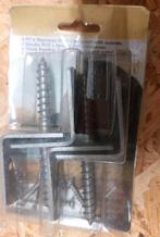 RVS L-steunen / hoekbeugels met schroeven – nieuw, Enlèvement