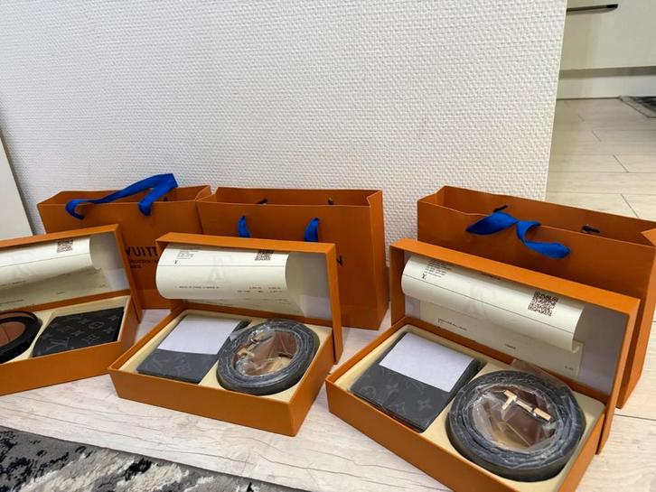 Luxe Cadeauset – Leren Riem & Portemonnee – Compleet in Doos, Kleding | Heren, Riemen en Ceintuurs, Nieuw, Riem of Ceintuur, 115 cm of meer