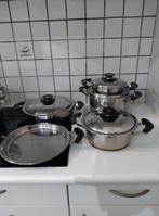 kookpotten plus vitrokeramisch vuur, Ophalen, Inox, Gebruikt, Keramische plaat