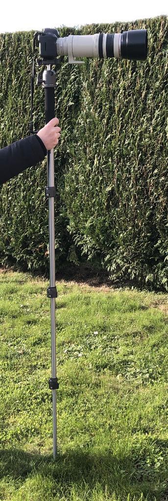 Prof. Monopod Bilora aluminium, snel opladen, nooit gebruikt, Audio, Tv en Foto, Fotografie | Statieven en Balhoofden, Nieuw, Eenpoot