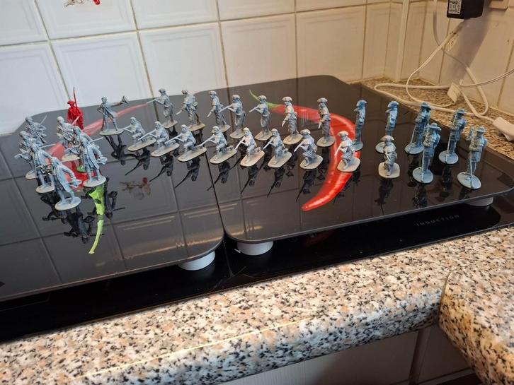 31 soldaatjes Amerikaanse Revolutie 54mm, Verzamelen, Poppetjes en Figuurtjes, Gebruikt, Ophalen of Verzenden