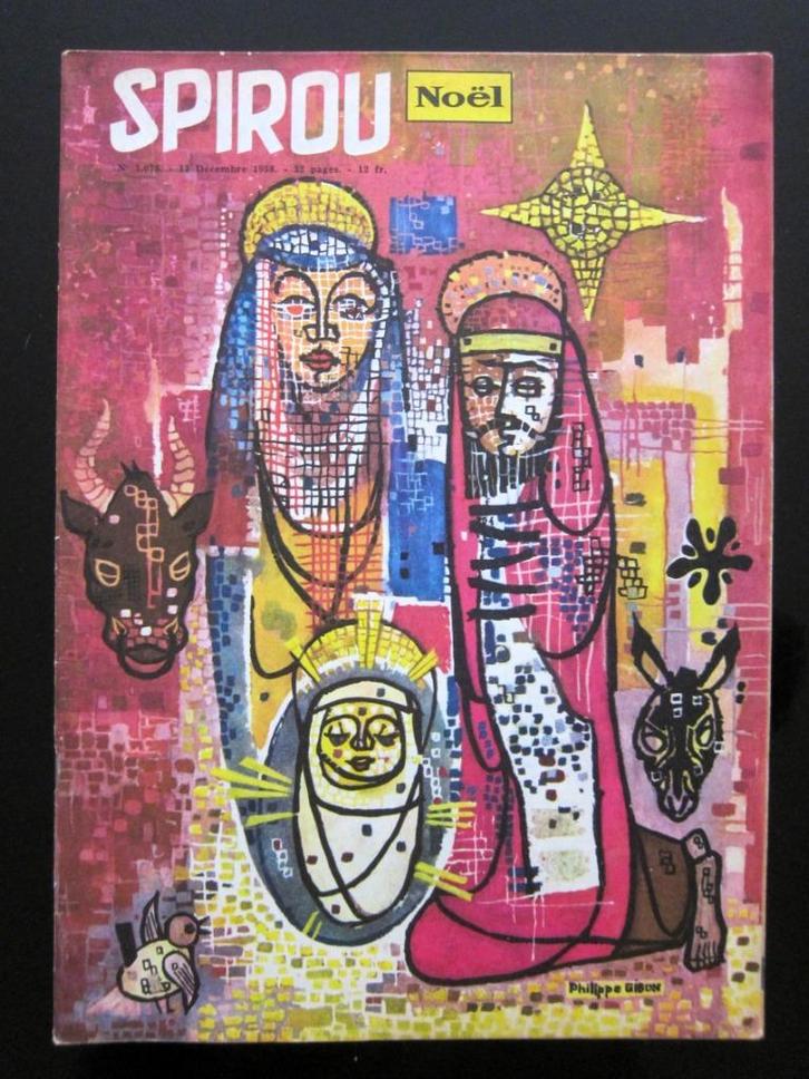 Hebdo Spirou 1078 avec fusée Spirou (Noël 1958) Bon état, Boeken, Stripverhalen, Gelezen, Eén stripboek, Ophalen of Verzenden