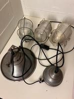 Lot lampen industrial, Huis en Inrichting, Lampen | Hanglampen, Minder dan 50 cm, Gebruikt, Ophalen of Verzenden, Glas