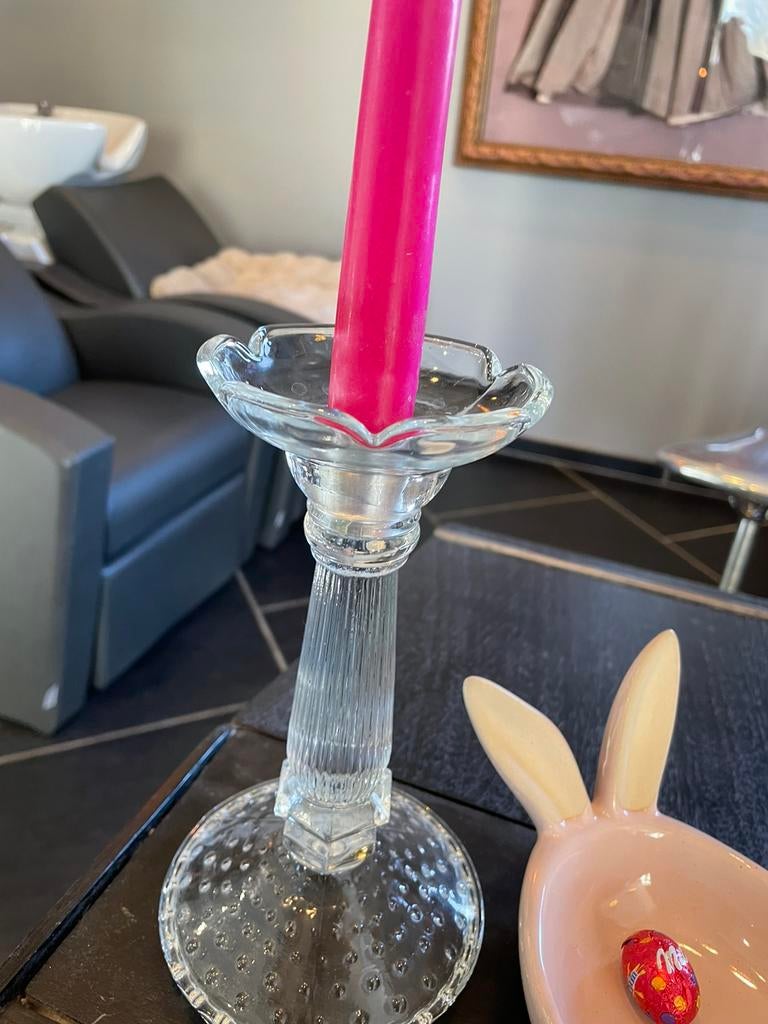 kaarshouder, Antiek en Kunst, Antiek | Kandelaars, Glas, Ophalen of Verzenden