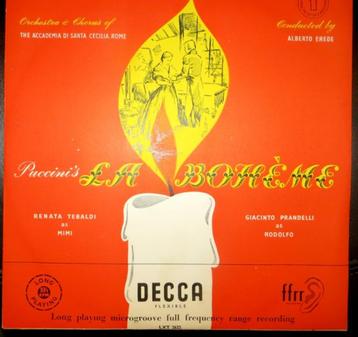 LP VINYL - Giacomo Puccini - La Bohème - Record 1 (Decca), 12 pouces, Utilisé, Classicisme, Opéra ou Opérette