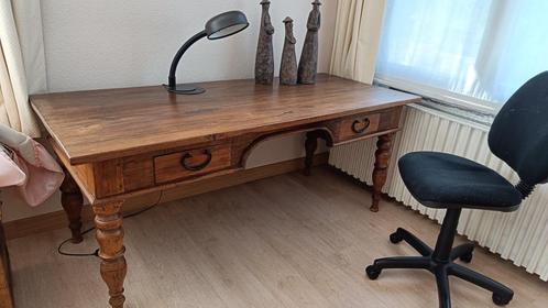 massief houten bureau, Huis en Inrichting, Bureaus, Bureau, Ophalen