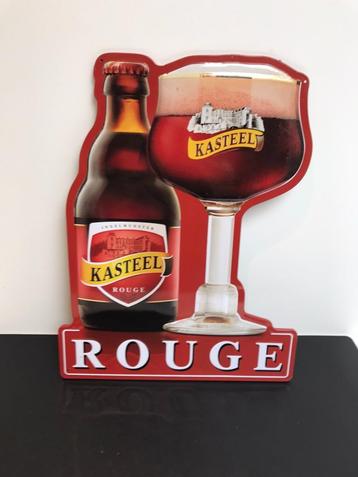 kasteelbier Rouge reclameplaat