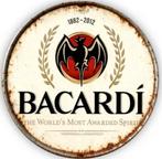 Metalen reclamebord Bacardi rond - retro vintage mancave, Verzamelen, Ophalen of Verzenden, Nieuw, Reclamebord