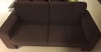 Zetel (tweezitter) bruine stof, Ophalen, Hout, Gebruikt, 150 tot 200 cm