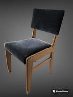 chaises scandinave 60’s teck / velours noir anthracite, Ophalen