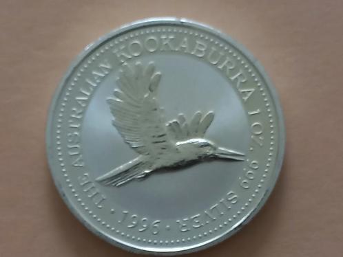 Australië 1 dollar 1996 (zilver) Kookaburra, Postzegels en Munten, Munten | Oceanië, Losse munt, Zilver, Ophalen of Verzenden