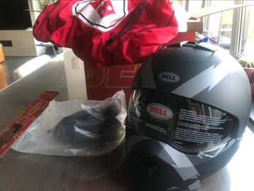 Casque de moto modulaire Bell Broozer arc noir mat/gris M, Enlèvement, Neuf