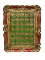 Plateau en bois florentin, -, Utilisé, Rectangulaire, Bois