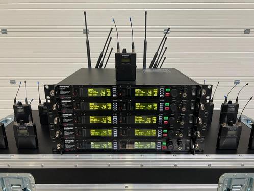 5x Shure PSM1000 P10T + 9x P10R + 9x Antenna, Muziek en Instrumenten, Microfoons, Gebruikt, Draadloos, Ophalen of Verzenden