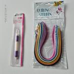 Strookjes quillingpapier met stokgereedschap, 280 stuks, Hobby en Vrije tijd, Scrapbooking, Verzenden, Nieuw, Papier of Karton