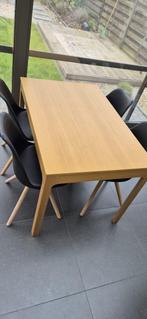 Tafel en stoelen, Maison & Meubles, Tables | Tables à manger, Comme neuf, 100 à 150 cm, Chêne, Rectangulaire