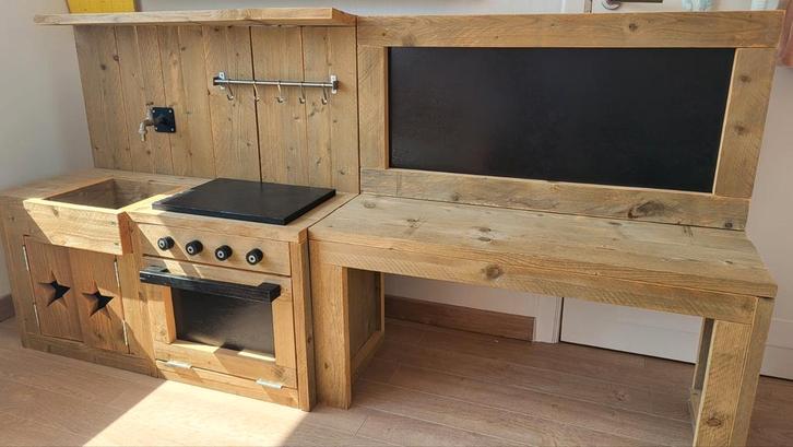 Speelgoed keuken steigerhout, Kinderen en Baby's, Speelgoed | Speelkeukens, Zo goed als nieuw, Ophalen