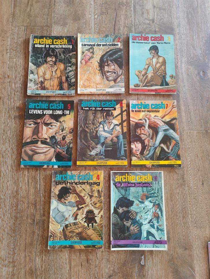 Lot 8 strips Archie Cash - Dupuis, Boeken, Stripverhalen, Gelezen, Ophalen of Verzenden