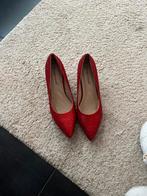 Hakjes rood met glitters, Kleding | Dames, Schoenen, Ophalen, Schoenen met lage hakken, Zo goed als nieuw, Rood