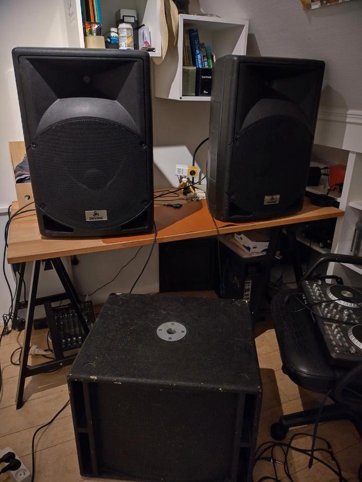 Volledige PA set, TV, Hi-fi & Vidéo, Enceintes, 120 watts ou plus, Enlèvement