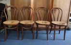 4 Stoelen Thonet--stijl, Huis en Inrichting, Stoelen, Ophalen, Riet of Rotan, Gebruikt, Bruin