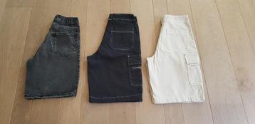 3 baggy shorts jongen maat 34 (maat XS), Enfants & Bébés, Enlèvement ou Envoi, Comme neuf, Bershka, Garçon