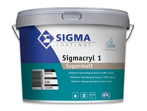 Sigmacryl verf voor muren en plafonds - 10 liter potten, Doe-het-zelf en Bouw, Verf, Beits en Lak, Verf, Wit, Ophalen