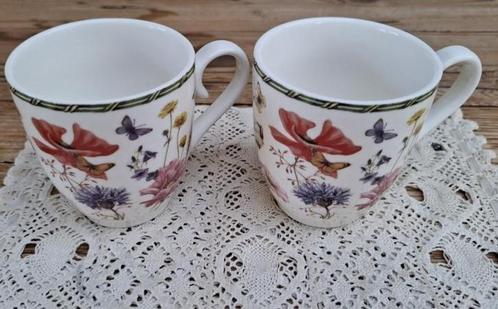 2 Grote mokken Janneke Brinkman, Wild Garden, Huis en Inrichting, Keuken | Servies, Zo goed als nieuw, Overige typen, Overige stijlen
