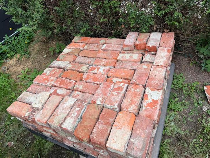 Briques anciennes rouges 22 x 10 x 6,5 cm, Doe-het-zelf en Bouw, Metselstenen, Zo goed als nieuw, Bakstenen, Ophalen