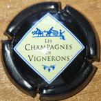 Champagnecapsule van VIGNERONS crème & zwart nr 665c, Ophalen of Verzenden, Nieuw, Frankrijk, Champagne