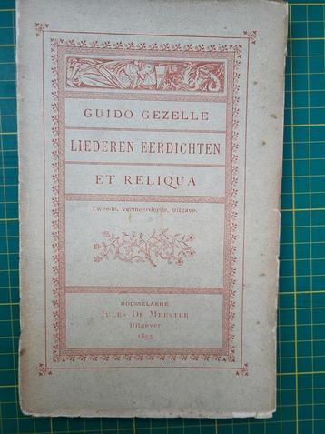 Guido Gezelle - Liederen, Eerdichten et Reliqua - 1893 beschikbaar voor biedingen