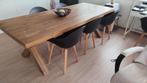 grote mooie massieve eikenhouten tafel, Ophalen, 100 tot 150 cm, Eikenhout, 50 tot 100 cm