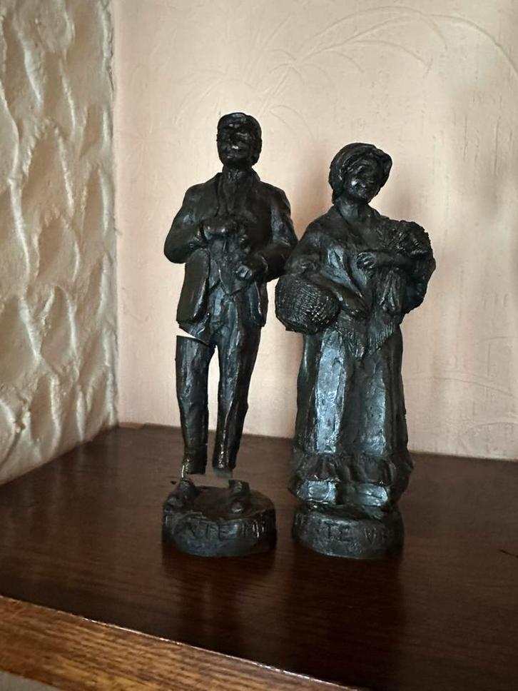 Beeldjes Contente Mensen Antiek, Antiek en Kunst, Kunst | Beelden en Houtsnijwerken, Ophalen