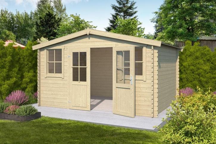 Blokhut Dallas 376x292 Onbehandeld vuren, Hobby en Vrije tijd, Overige Hobby en Vrije tijd, Nieuw, Verzenden