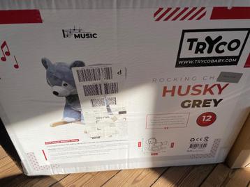 Schommeldier wolfje met muziek en gordel beschikbaar voor biedingen
