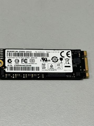 Sandisk SD6SP1M-1012 M.2 NGFF 2260 SSD série x110 de 256 Go