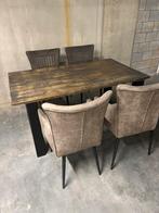 Eetkamertafel met 4 stoelen, Huis en Inrichting, Tafels | Eettafels, Ophalen, Gebruikt, 50 tot 100 cm, 150 tot 200 cm