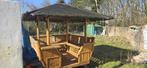 Pergola-tuinhuisje van bamboe met tafel, Tuin en Terras, Ophalen, Overige typen, 250 tot 300 cm, Hout