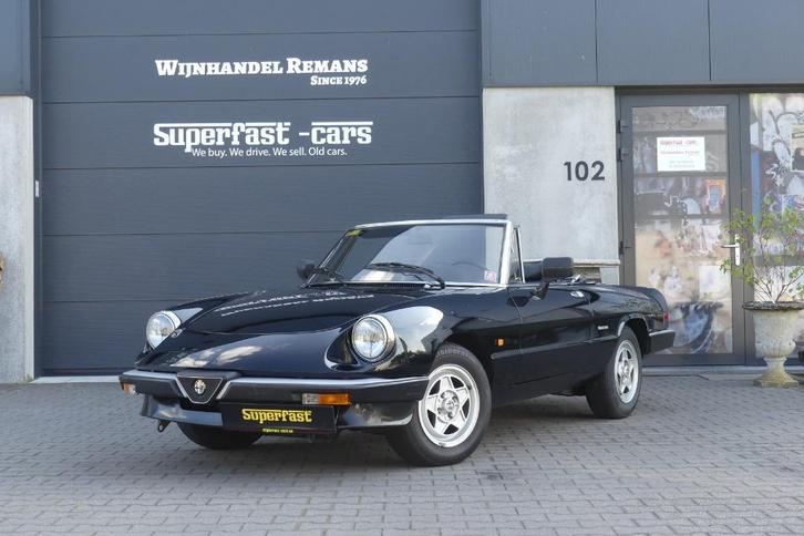 Alfa Romeo Spider S3 1.6, Auto's, Alfa Romeo, Bedrijf, Te koop, Spider, Benzine, Cabriolet, 2 deurs, Handgeschakeld, Zwart, Zwart