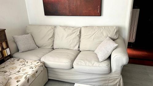 ️ IKEA EKTORP 3-zitsbank + 2 volledige hoezen — 190€, Huis en Inrichting, Zetels | Zetels, Gebruikt, Rechte bank, Driepersoons