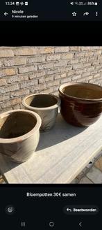 bloempotten in steen, Tuin en Terras, Bloembakken en Plantenbakken, Ophalen, Steen, Minder dan 30 cm, Minder dan 60 cm