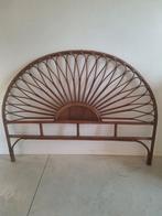 Rotan Hoofdbord Bed, Bohemian, Comme neuf, Brun, Enlèvement