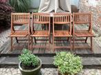 Teakhouten tuinstoelen, Ophalen, Zo goed als nieuw, Teakhout, Inklapbaar