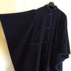 Vintage lange jas van 100% zuivere scheerwol, T.40-44, Ophalen of Verzenden, Blauw