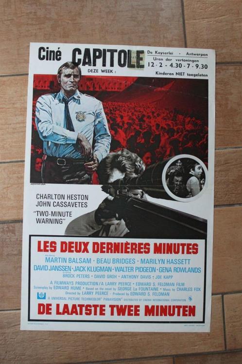 filmaffiche Two Minute Warning Charlton Heston filmposter, Verzamelen, Posters, Zo goed als nieuw, Film en Tv, A1 t/m A3, Rechthoekig Staand